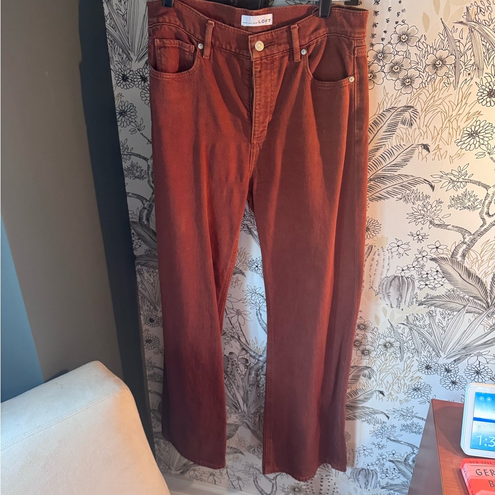 LOFT Women's Rust Flare Jeans